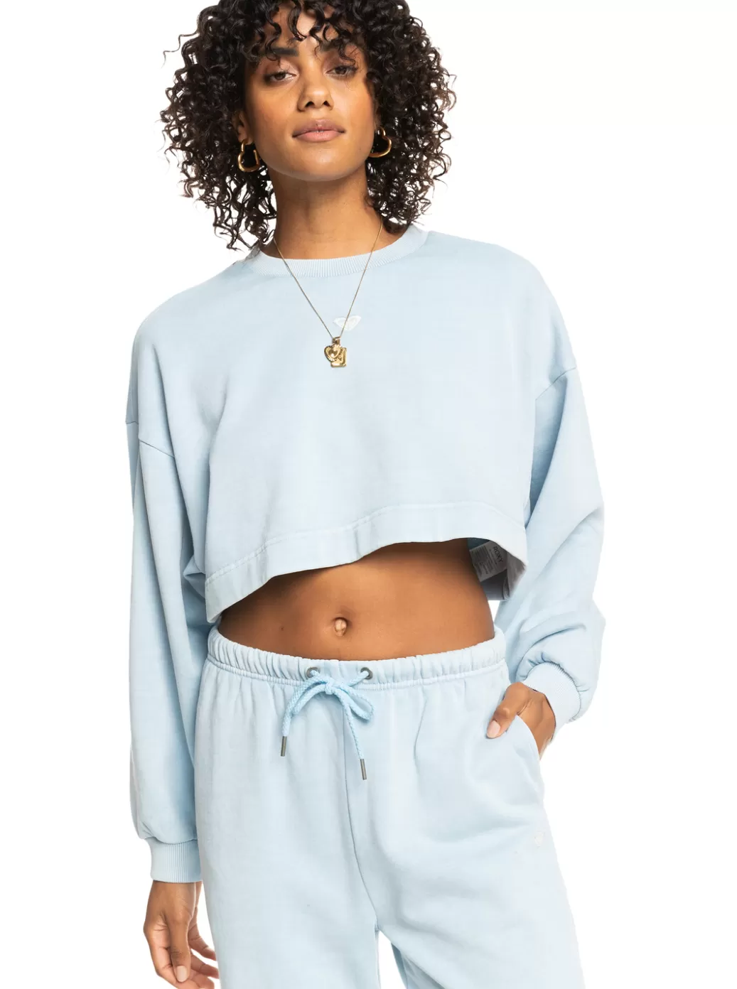 Loungewear | Sweaters | Fleece & Hoodies | WOMEN ROXY Surf Safari Sweatshirt Clear Sky