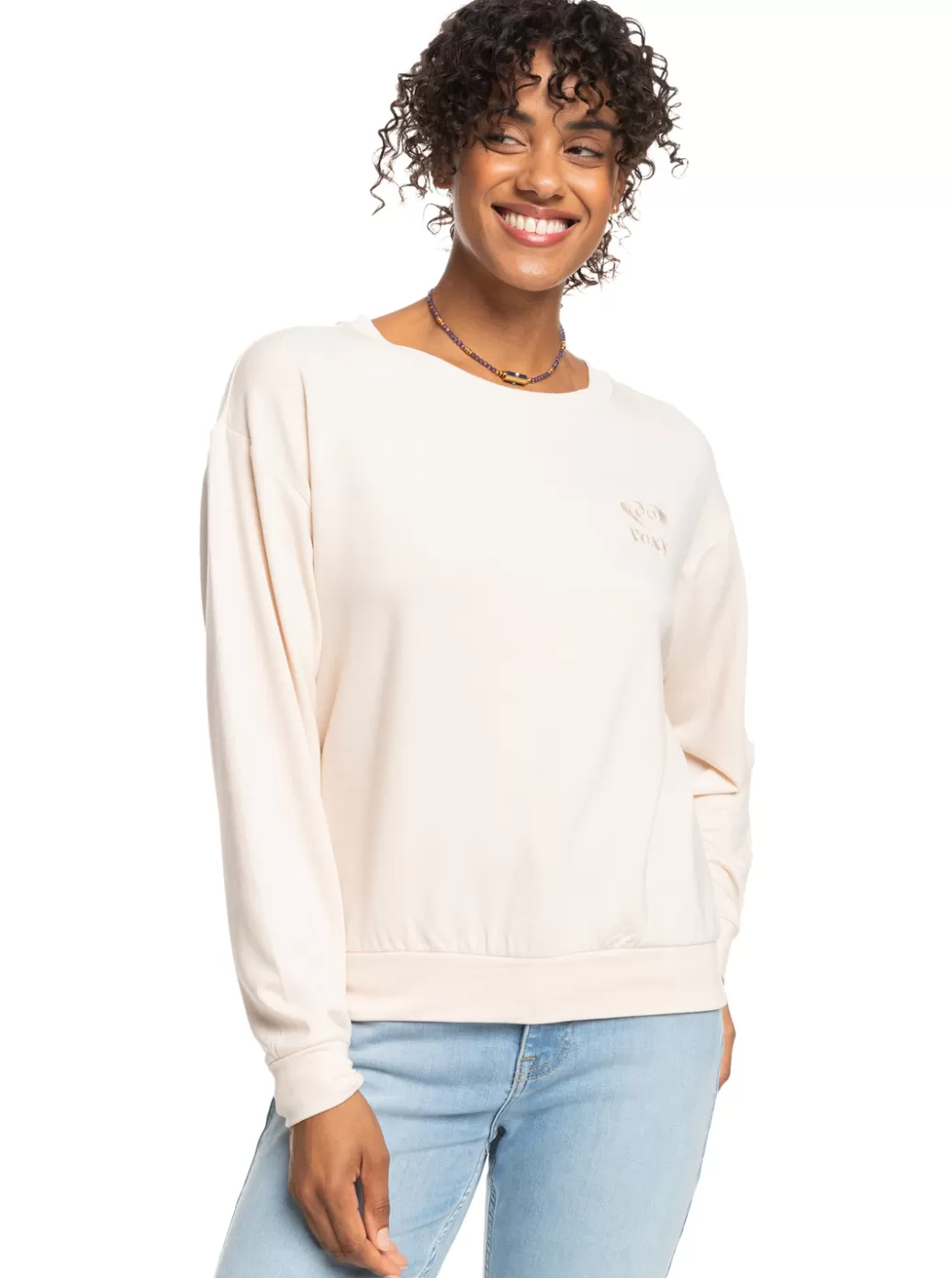 Loungewear | Sweaters | Fleece & Hoodies | WOMEN ROXY Surfing By Moonlight D Cozy Lounge Top Tapioca