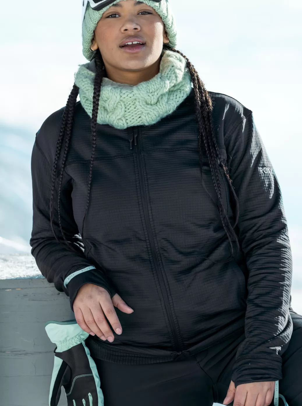 Base Layers | Fleece & Softshells | WOMEN ROXY Vertere Technical Zip-Up Fleece True Black