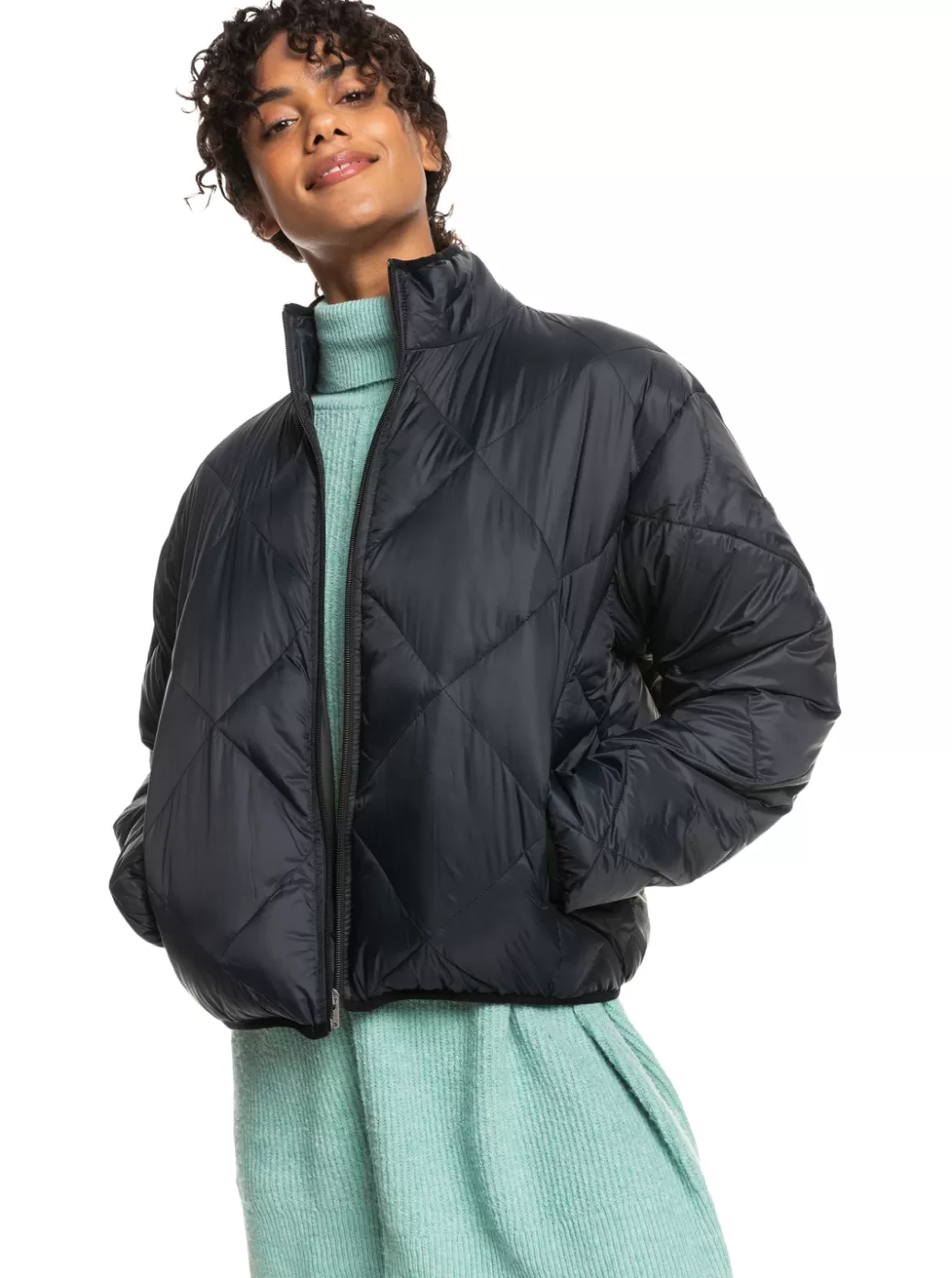 Sweaters | Jackets | WOMEN ROXY Wind Swept Lightweight Padded Packable Jacket Anthracite